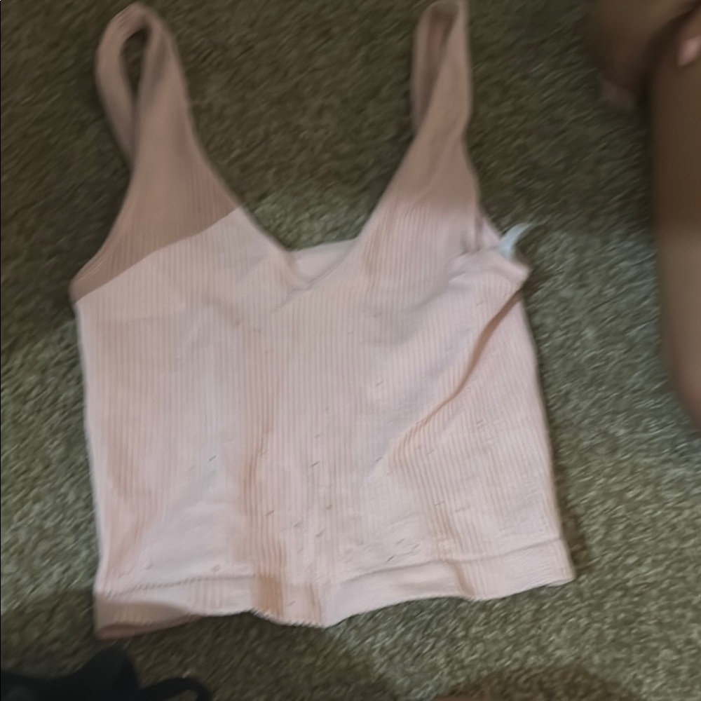NYX Light Pink Ribbed Tank Top